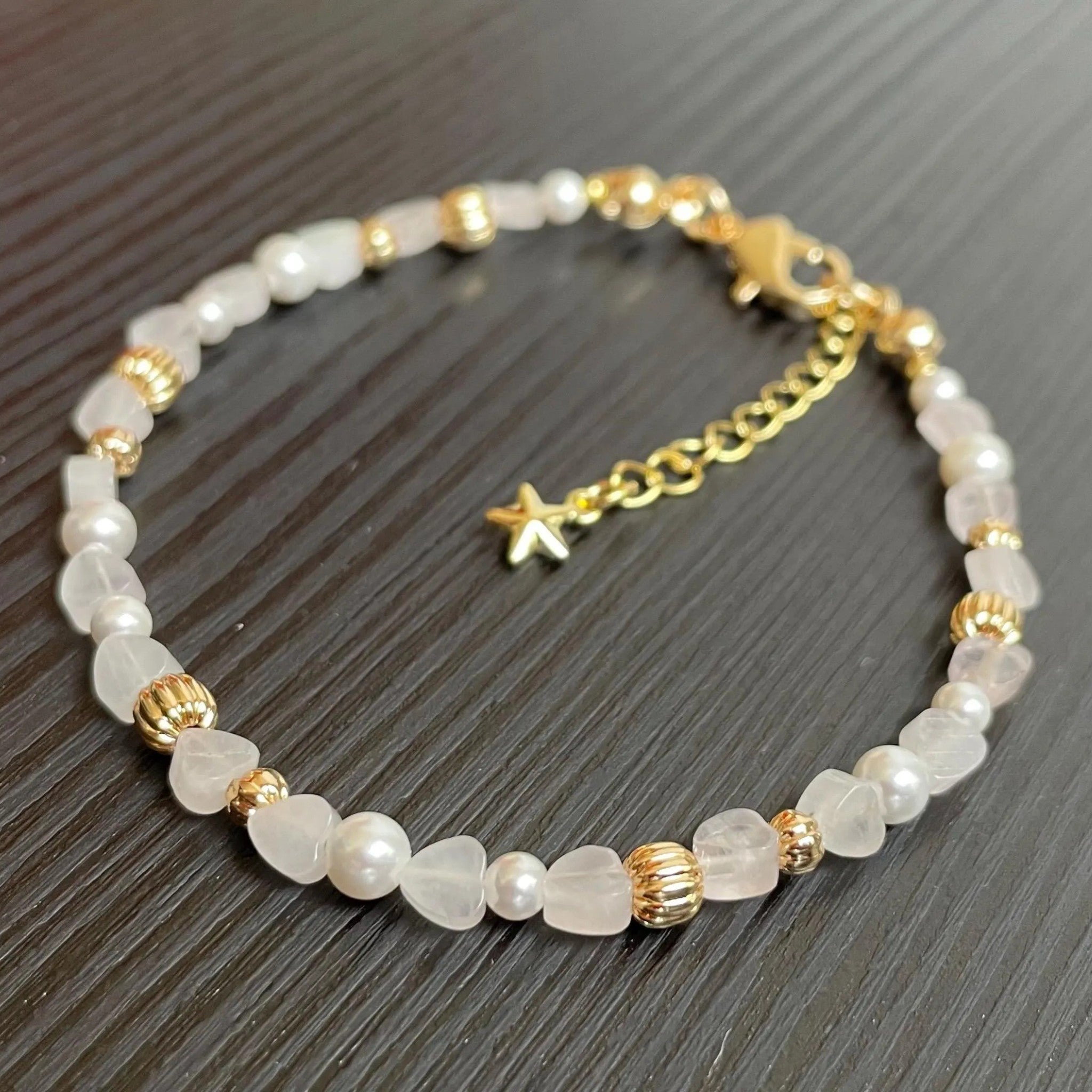 Rose Quartz & Pearl Harmony Bracelet
