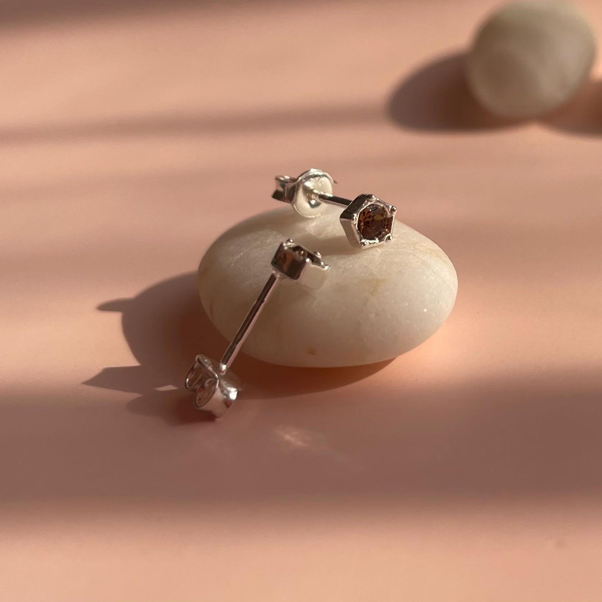 Honey Spark Sterling Studs