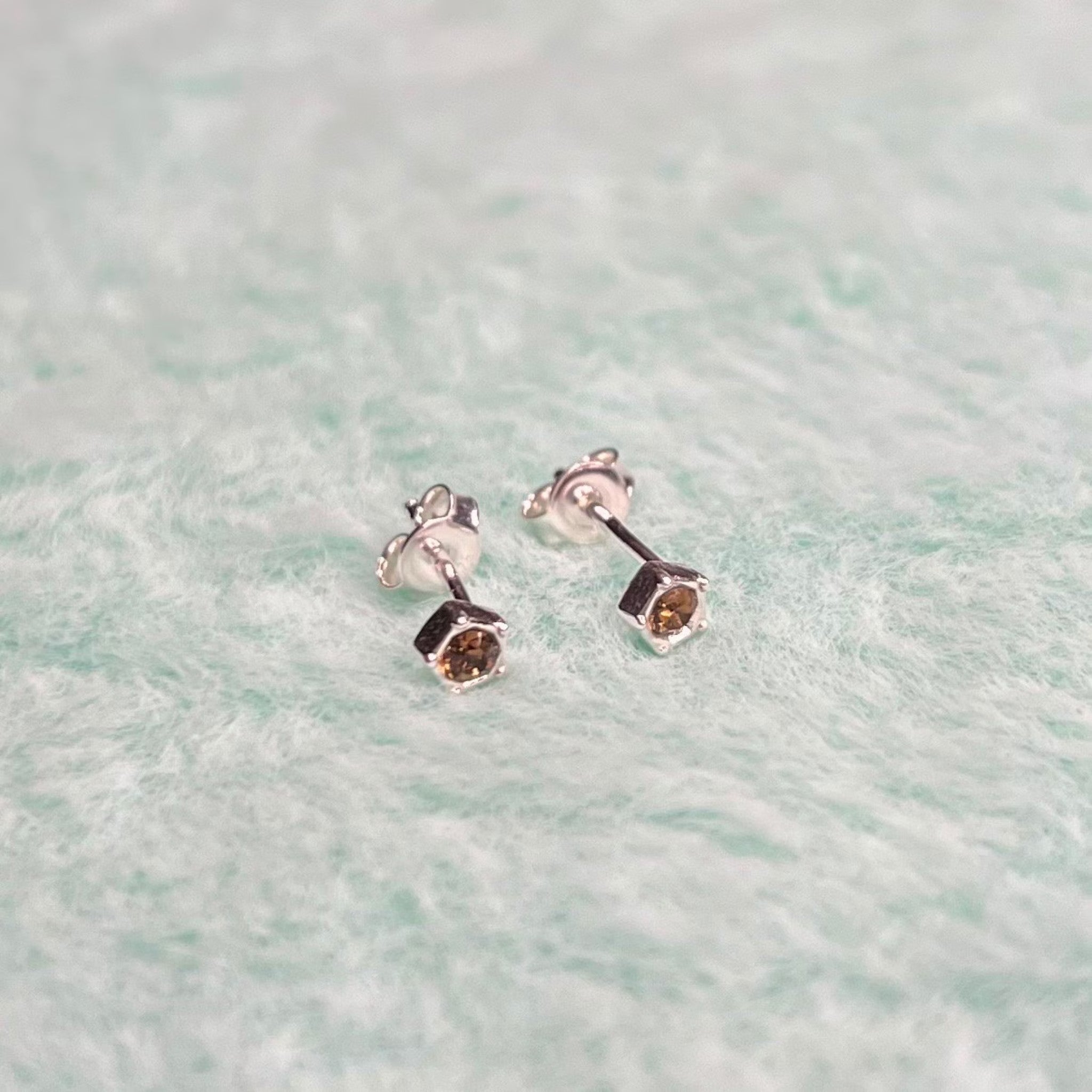 Honey Spark Sterling Studs