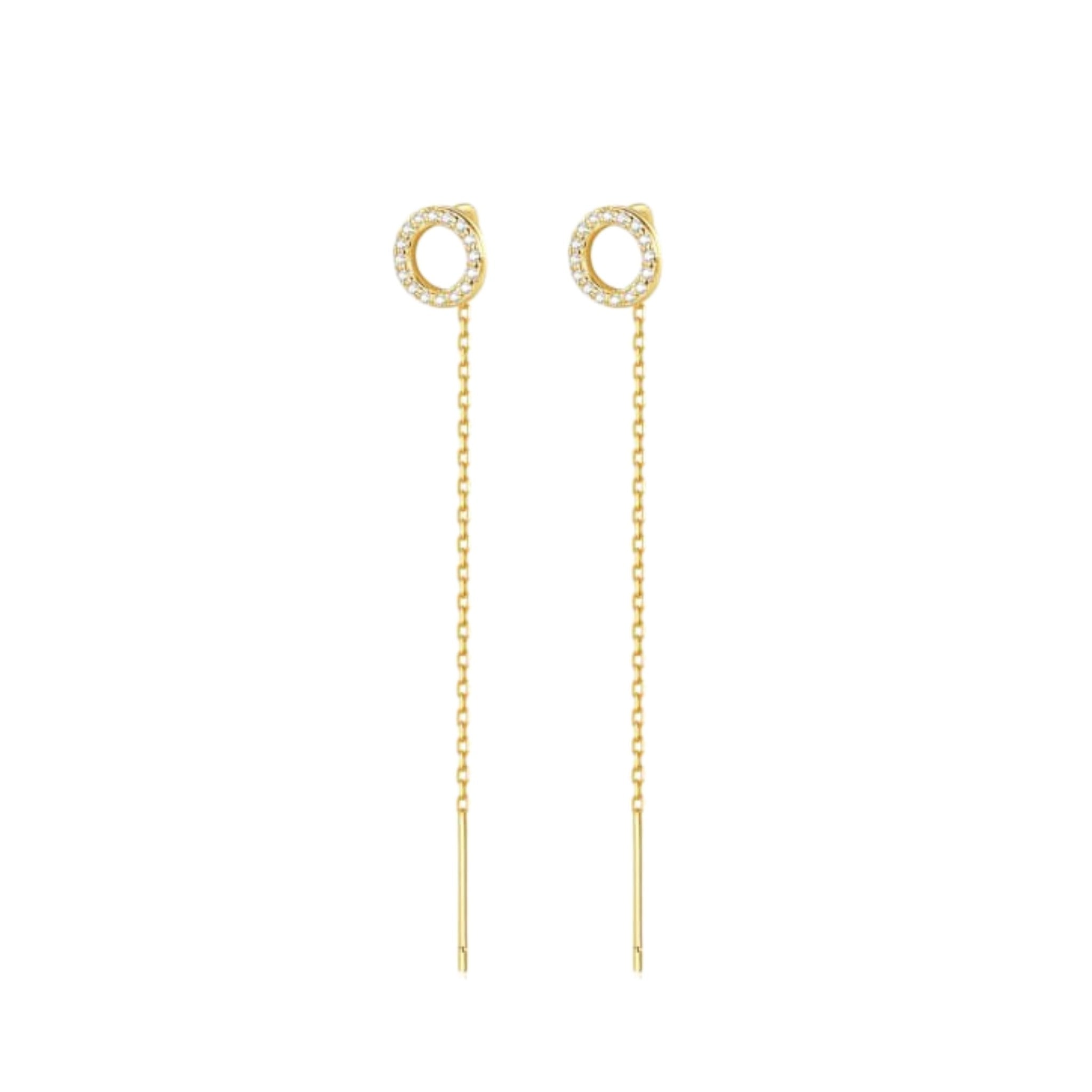 Golden Loop Threader Earrings
