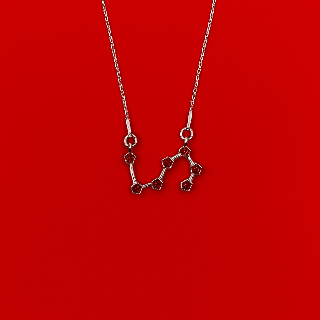 Leo Fire Sign Sterling Necklace