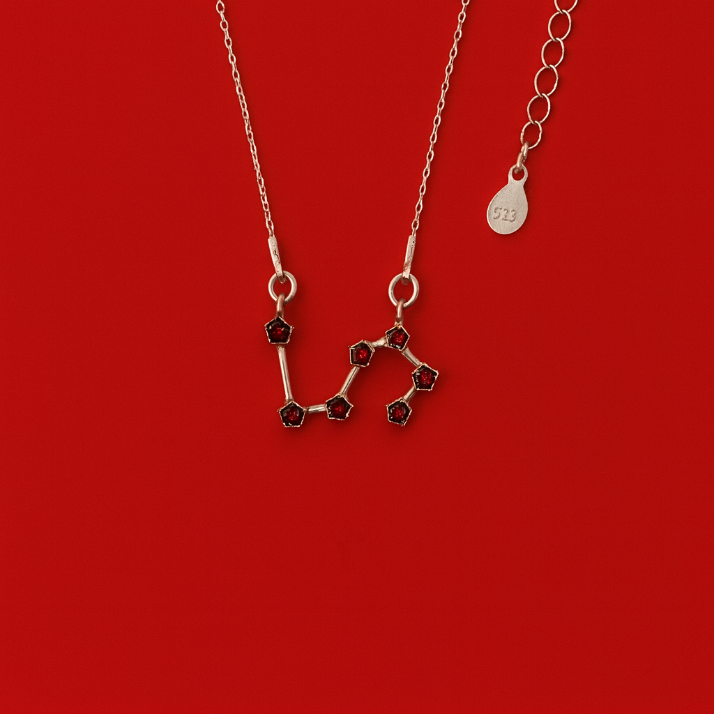 Leo Fire Sign Sterling Necklace