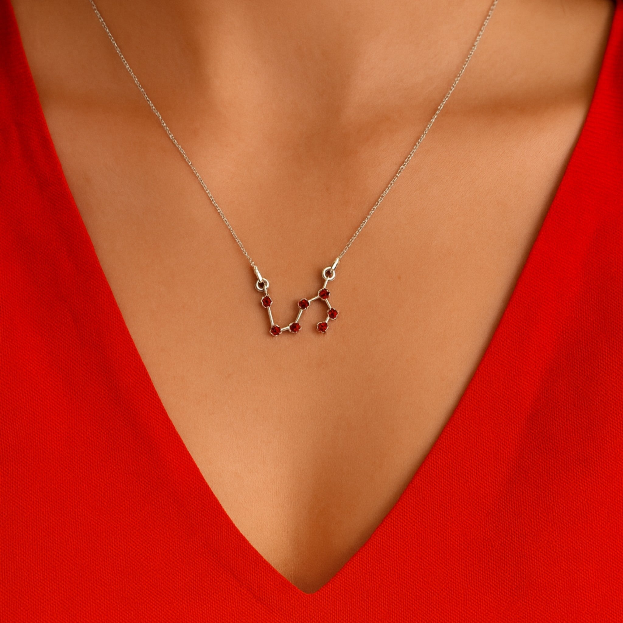 Leo Fire Sign Sterling Necklace