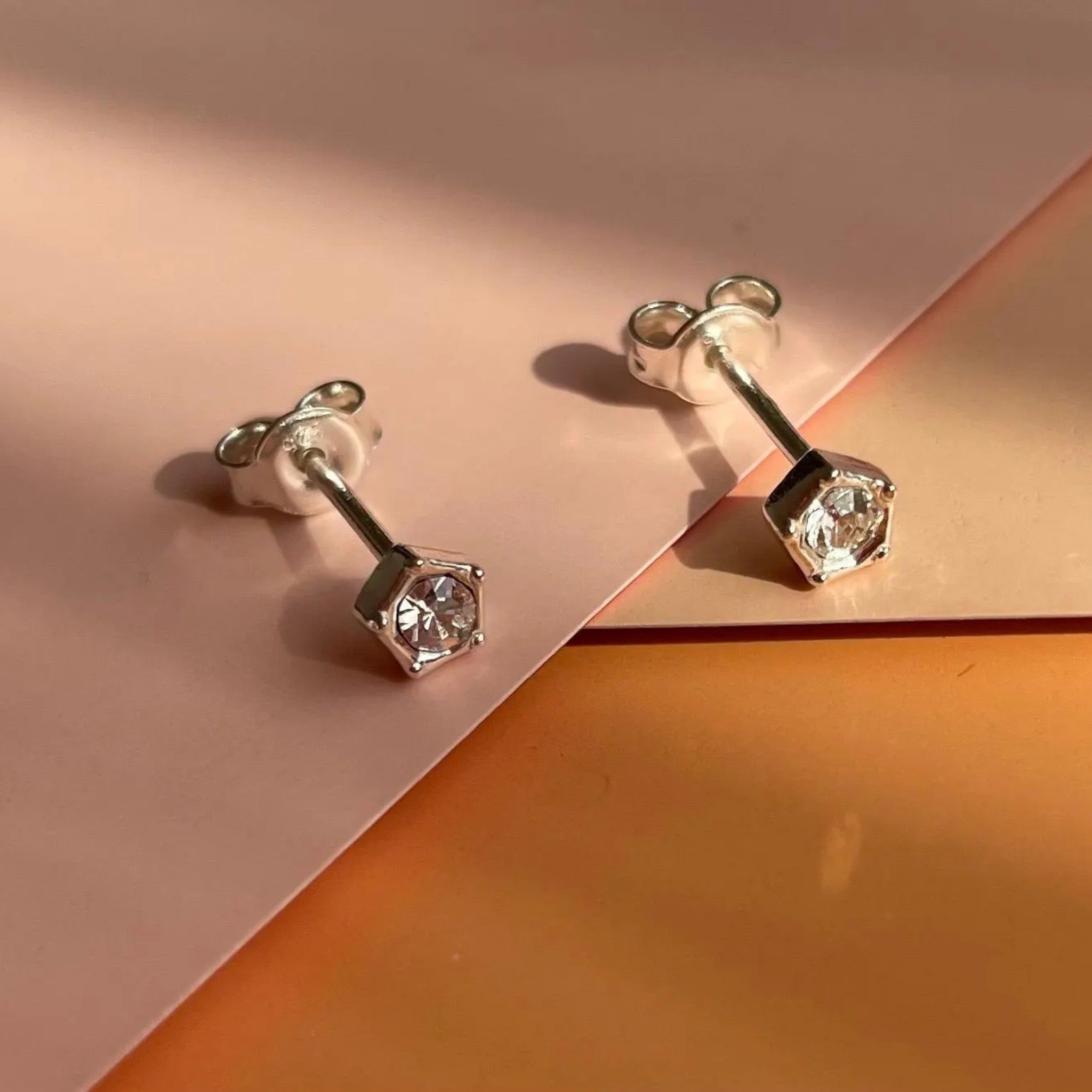 Crystal Dew Sterling Stud Earrings