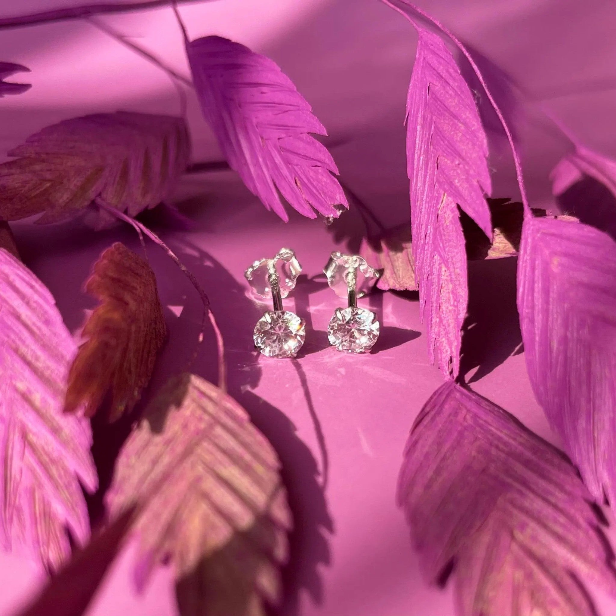 Classic Round Sterling Stud Earrings