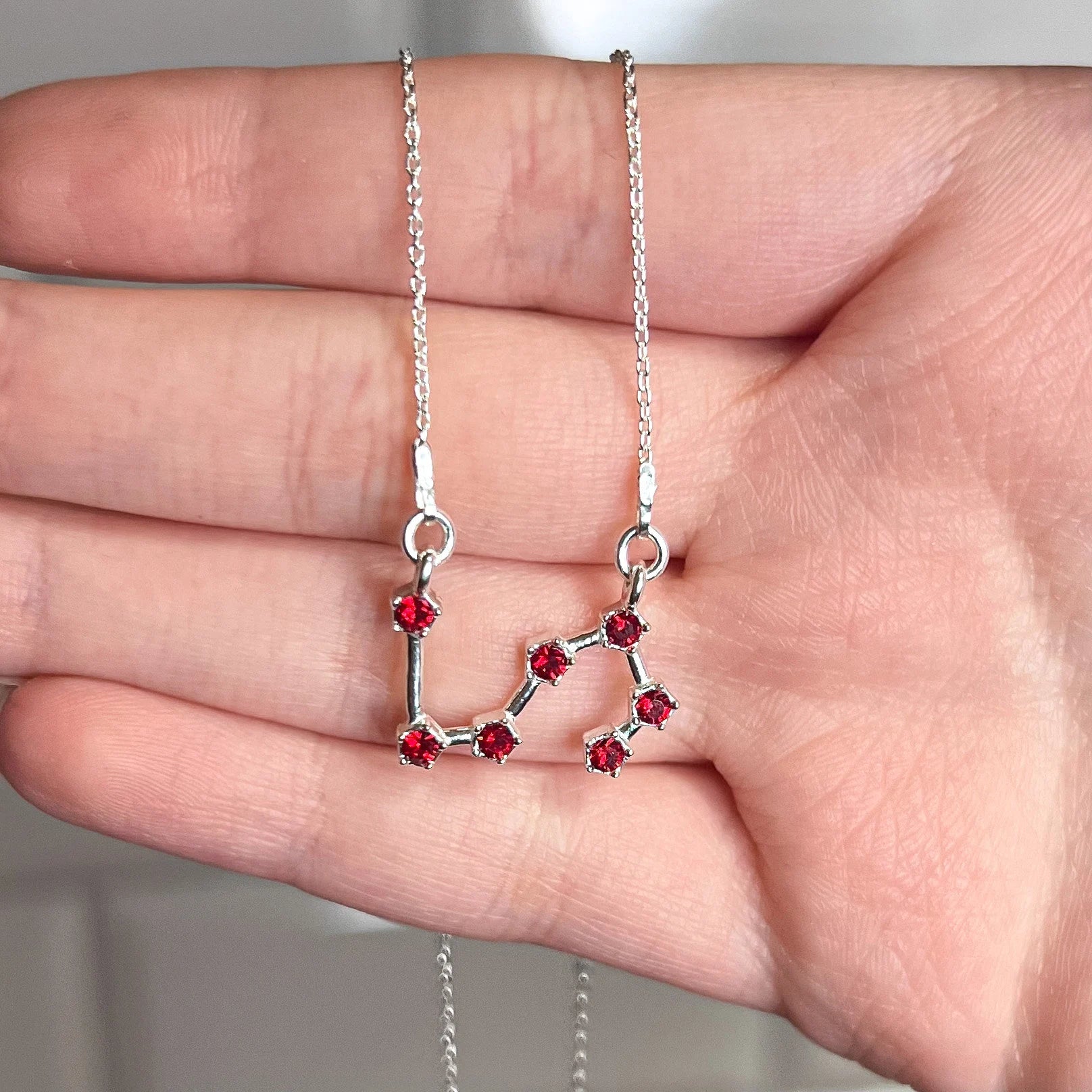 Leo Fire Sign Sterling Necklace