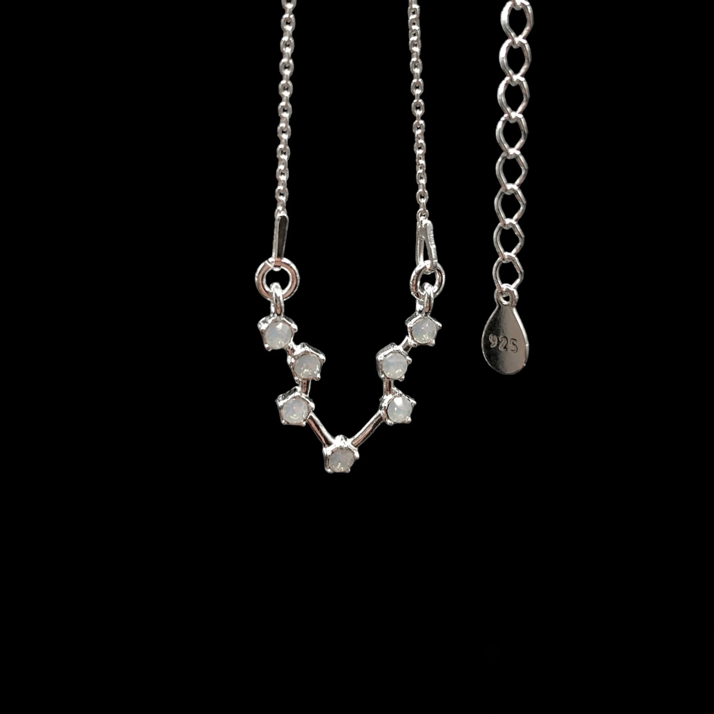Aquarius Air Sign Sterling Necklace