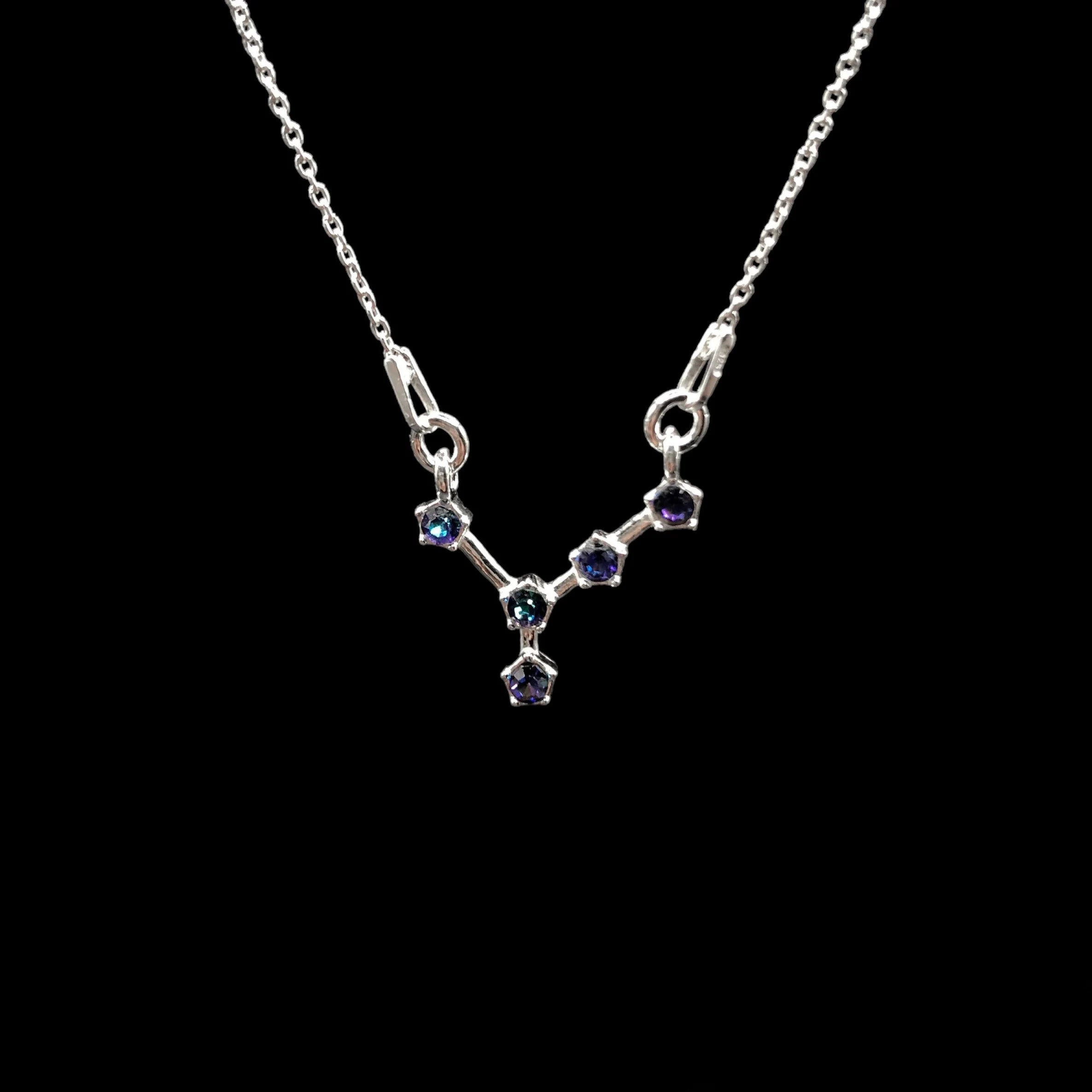 Cancer Water Sign Sterling Necklace