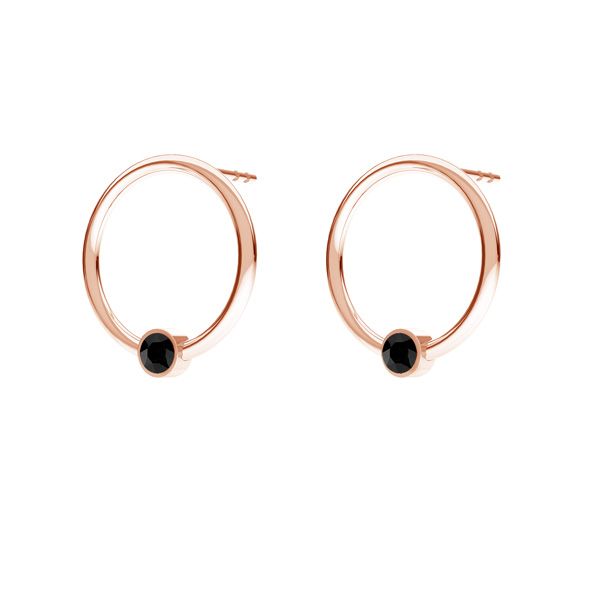 Golden Orbit Onyx Stud Earrings